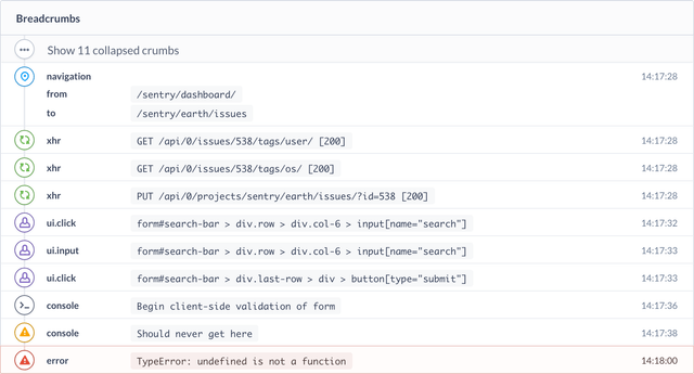 Debug Issues Faster with Breadcrumbs