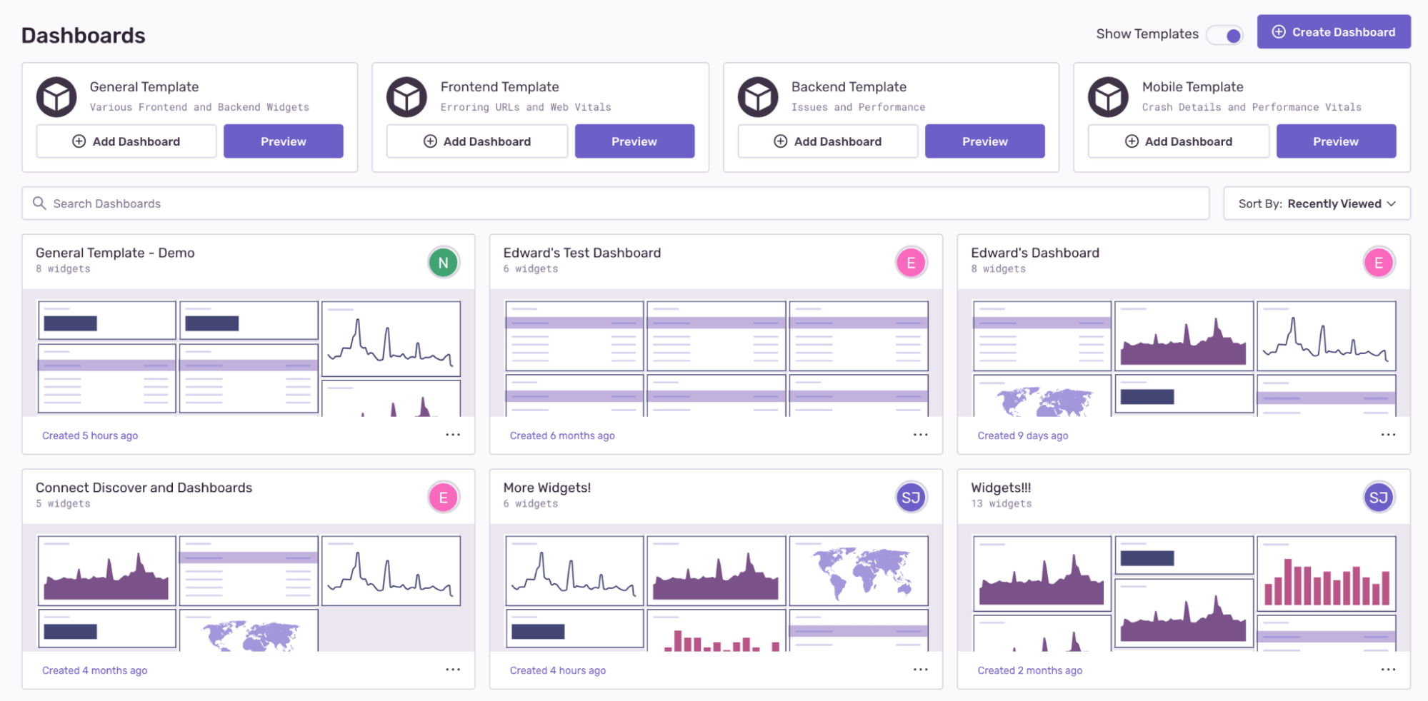 Dashboard Templates Image