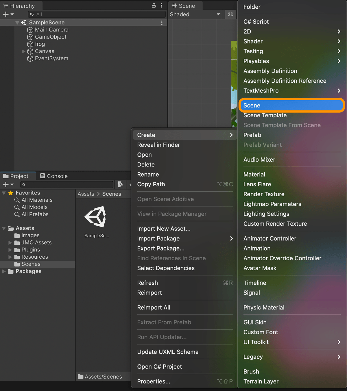 unity-tutorial-2-create-scene