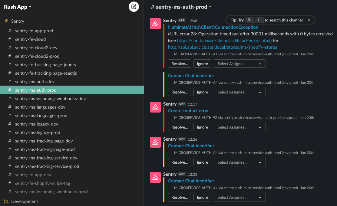 slack integration
