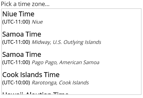 .NET MAUI Time Zone Picker - Design