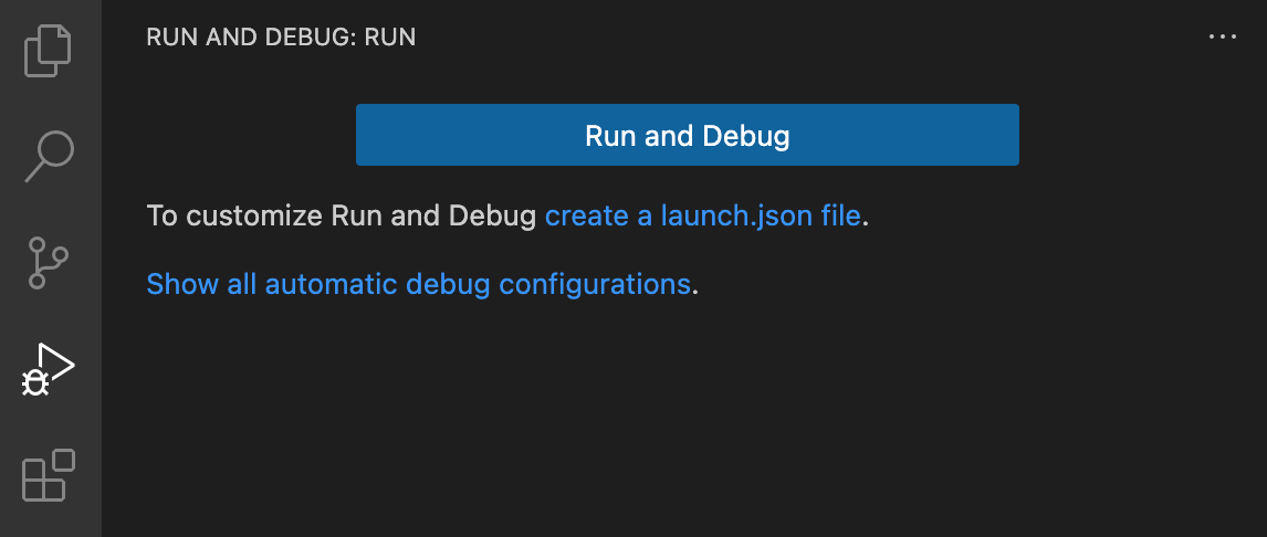 Create a launch file in VS Code