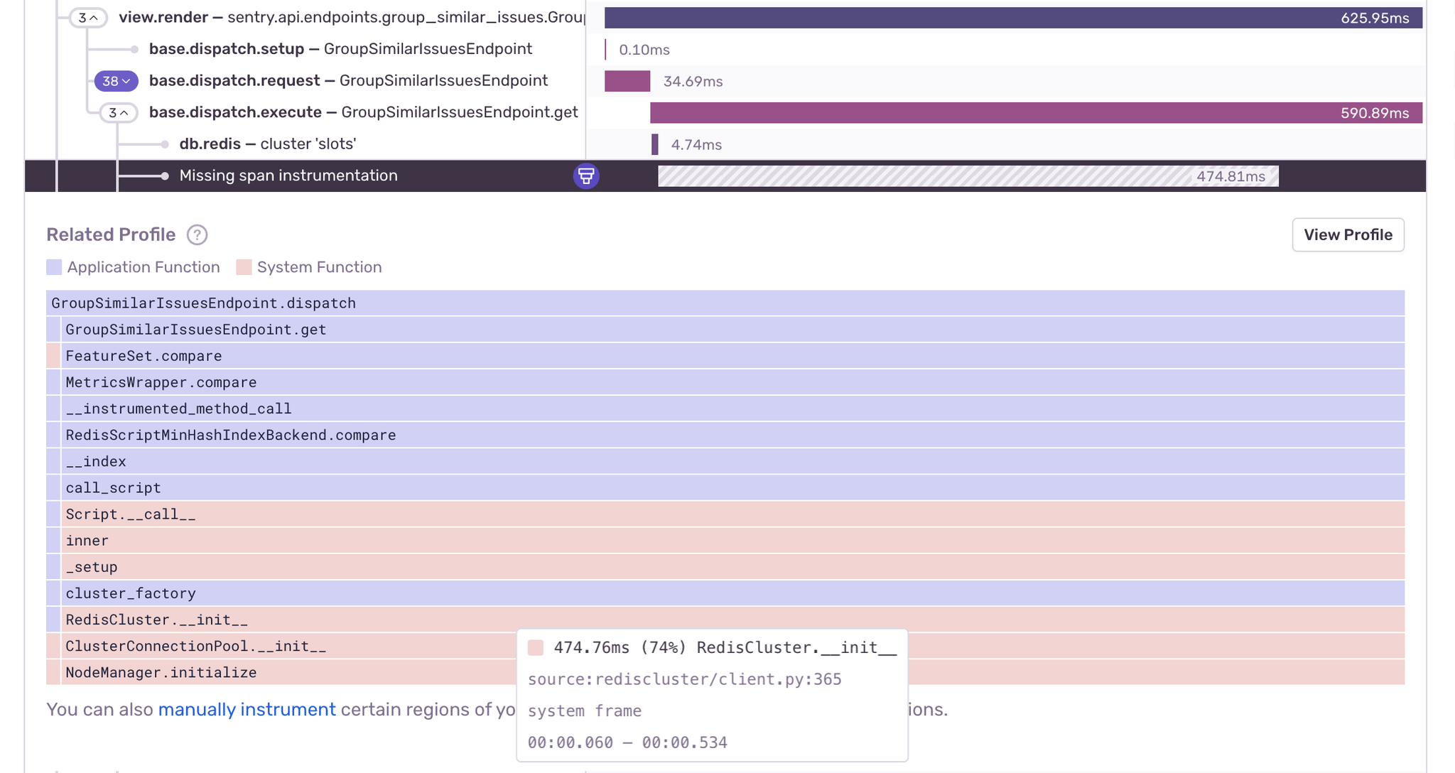 Screenshot 2 - Profiling blog