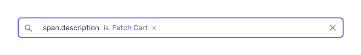 span.description is Fetch Cart filter is applied