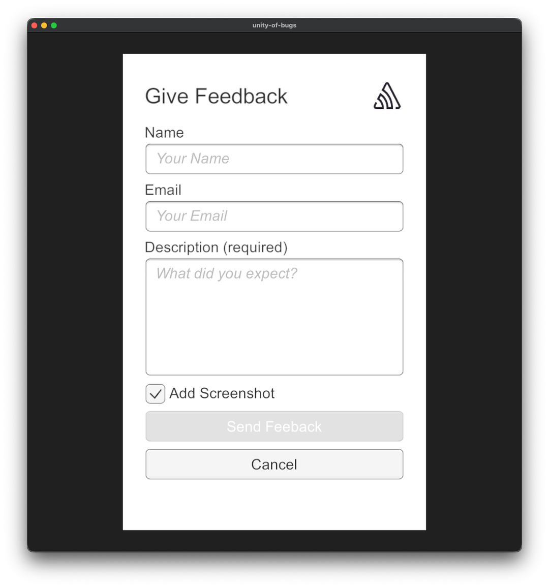 Unity User Feedback