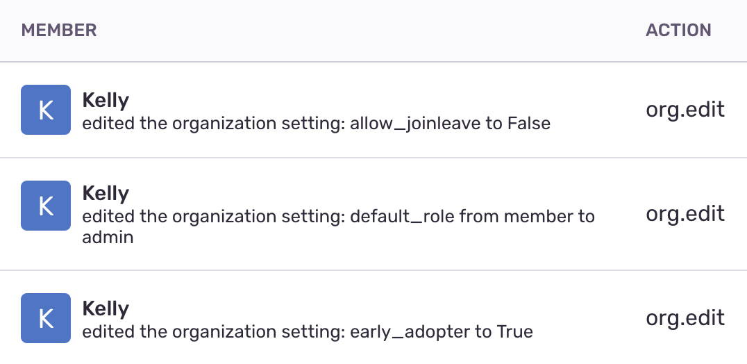 The new audit log