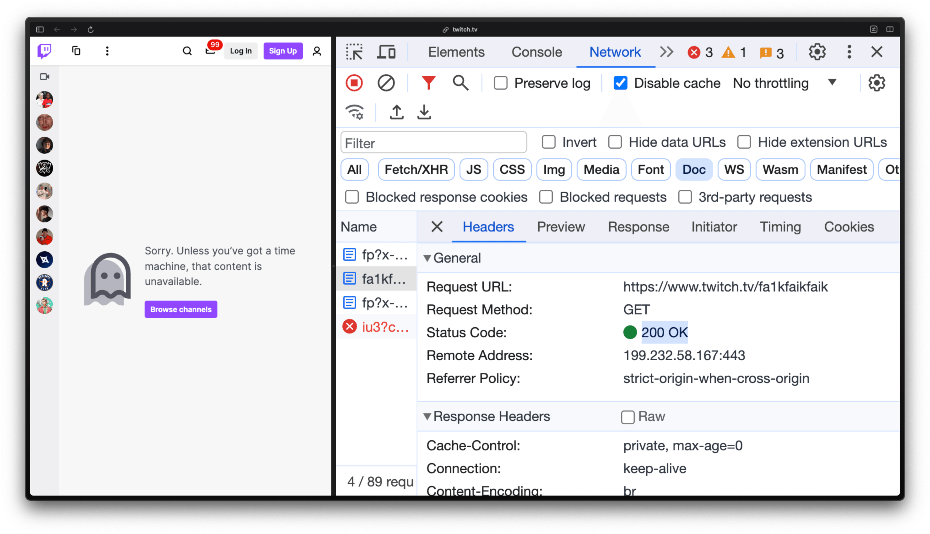 typo 200 in browser