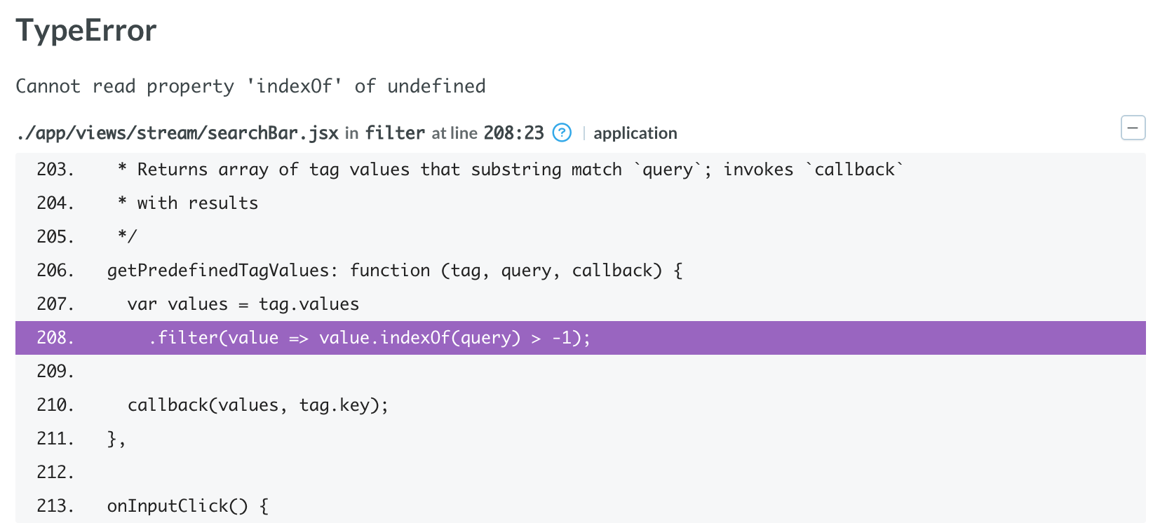 Source Maps Stacktrace