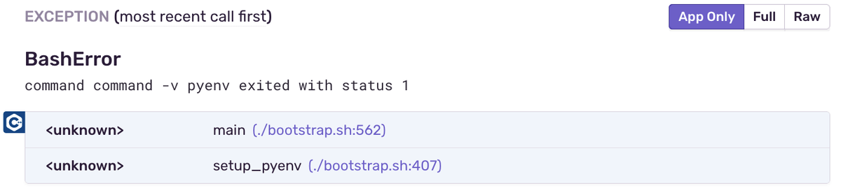 The output a developer would see in their stdout is stored and displayed in Sentry for context.