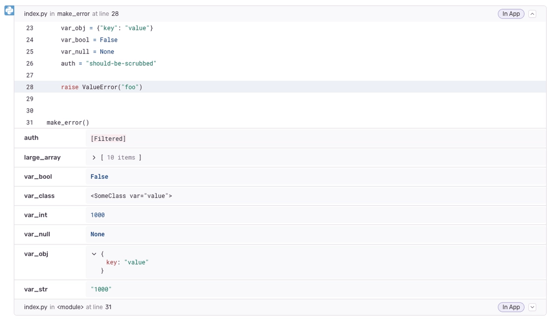 Syntax Highlighting in the Stack Trace