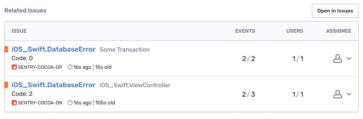 related ios errors