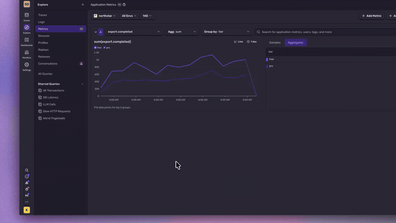 Asking Seer to analyze product analytics data
